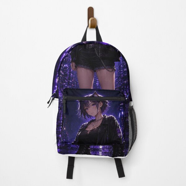 Item preview, REI – Purple Neon Police Catgirl | Cyberpunk Anime City designed and sold by RinaWorksJP.