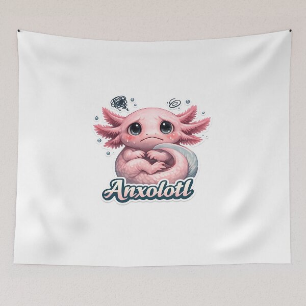 Item preview, Anxolotl - Funny Axolotl Anxiety Meme, Cute Semi Realistic Axolotl, Mental Health Humor designed and sold by aquaterralife.