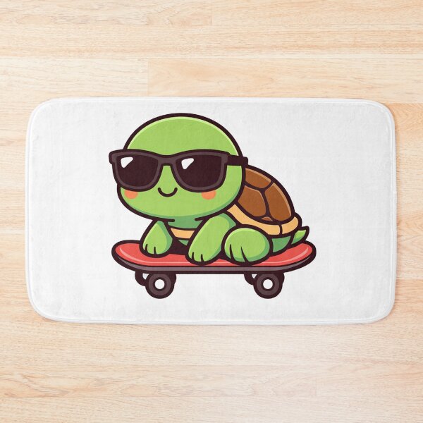 Item preview, Cool Turtle Skateboarding Cute Kawaii Tortoise With Sunglasses designed and sold by Owcomm.