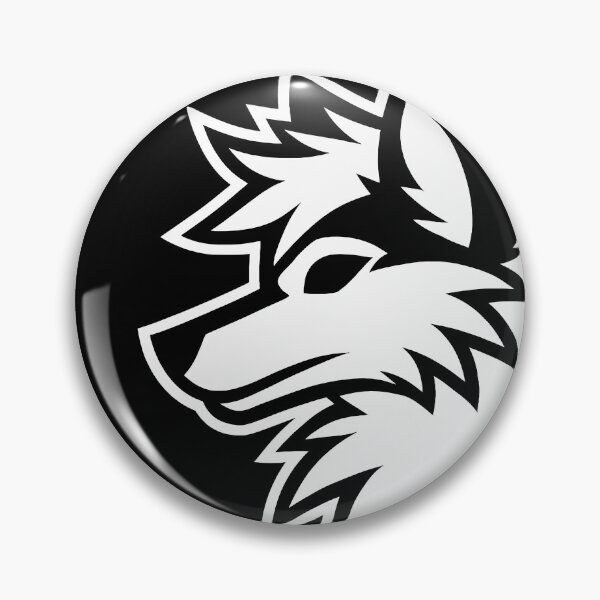 Item preview, Silhouette Furry Pride Wolf Logo Black and White designed and sold by BlueBullBazaar.