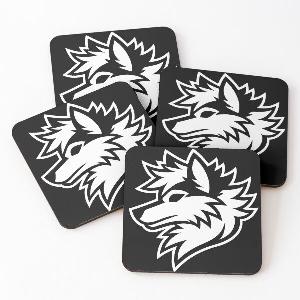 Item preview, Silhouette Furry Pride Wolf Logo Black and White designed and sold by BlueBullBazaar.