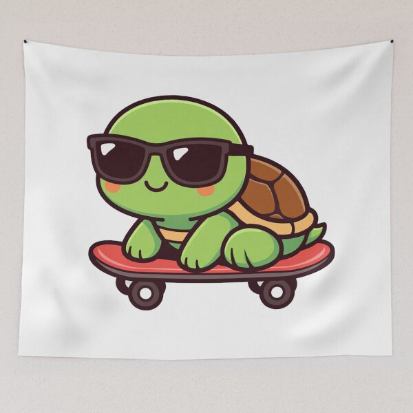 Item preview, Cool Turtle Skateboarding Cute Kawaii Tortoise With Sunglasses designed and sold by Owcomm.