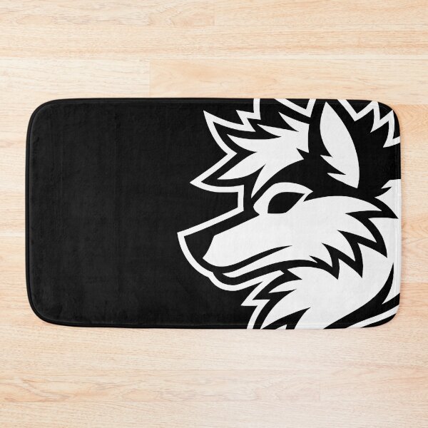 Item preview, Silhouette Furry Pride Wolf Logo Black and White designed and sold by BlueBullBazaar.