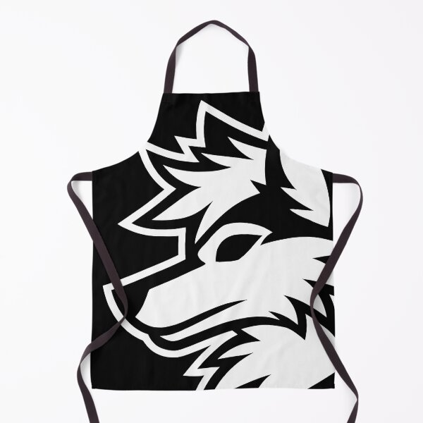 Item preview, Silhouette Furry Pride Wolf Logo Black and White designed and sold by BlueBullBazaar.