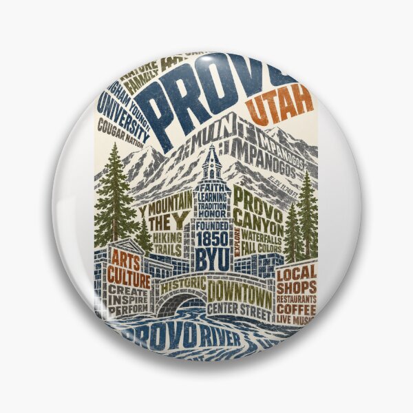 Item preview, Provo Utah BYU Rocky Mountains Provo River Heritage designed and sold by Places On Earth.