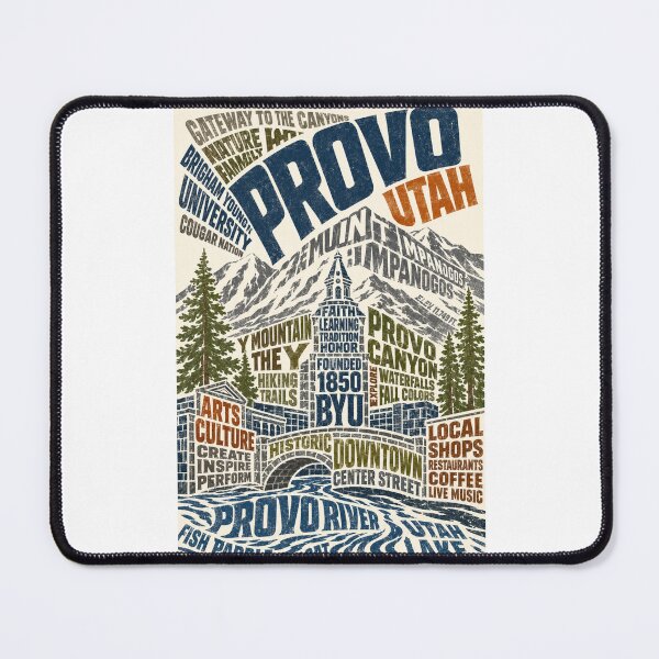 Item preview, Provo Utah BYU Rocky Mountains Provo River Heritage designed and sold by Places On Earth.