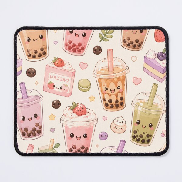 Item preview, Kawaii Bubble Tea Seamless Pattern | Cute Boba Drink Aesthetic designed and sold by Aramdesing.
