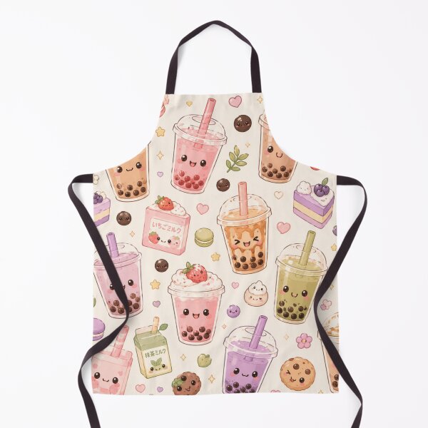 Item preview, Kawaii Bubble Tea Seamless Pattern | Cute Boba Drink Aesthetic designed and sold by Aramdesing.