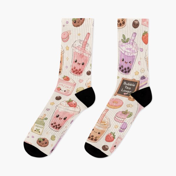 Item preview, Kawaii Bubble Tea Seamless Pattern | Cute Boba Drink Aesthetic designed and sold by Aramdesing.