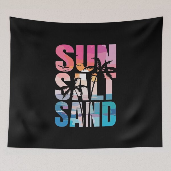 Item preview, Sun Salt Sand Retro Summer Beach Typography Design designed and sold by designerr23 ⭐⭐⭐⭐⭐.