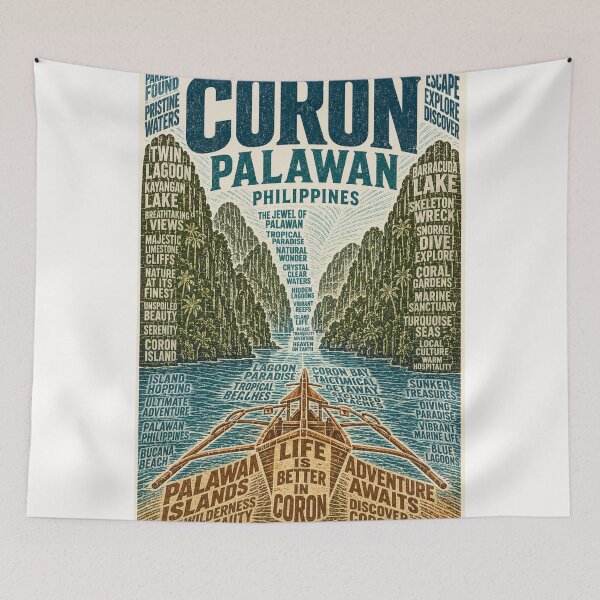 Item preview, Coron Palawan Philippines Kayangan Lake Tropical Paradise designed and sold by Places On Earth.