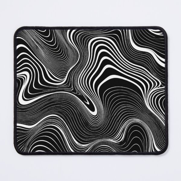 Item preview, Liquid Geometry Abstract Pattern | Black and White Optical Line Art designed and sold by IGLCreative.
