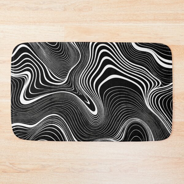 Item preview, Liquid Geometry Abstract Pattern | Black and White Optical Line Art designed and sold by IGLCreative.