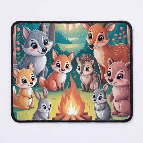 Item preview, Kawaii Forest Animals Around the Campfire designed and sold by WikaKowalczyk.