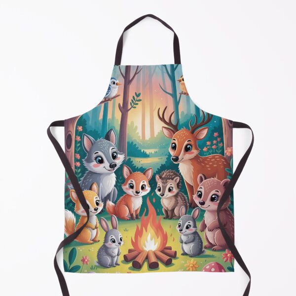 Item preview, Kawaii Forest Animals Around the Campfire designed and sold by WikaKowalczyk.