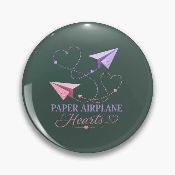 Item preview, Paper Airplane Hearts – Two Paper Planes with Heart-Shaped Trails, Playful Romantic Illustration for Couples designed and sold by JagrDesigns.