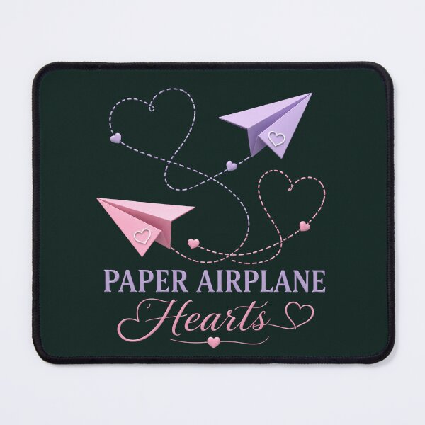 Item preview, Paper Airplane Hearts – Two Paper Planes with Heart-Shaped Trails, Playful Romantic Illustration for Couples designed and sold by JagrDesigns.