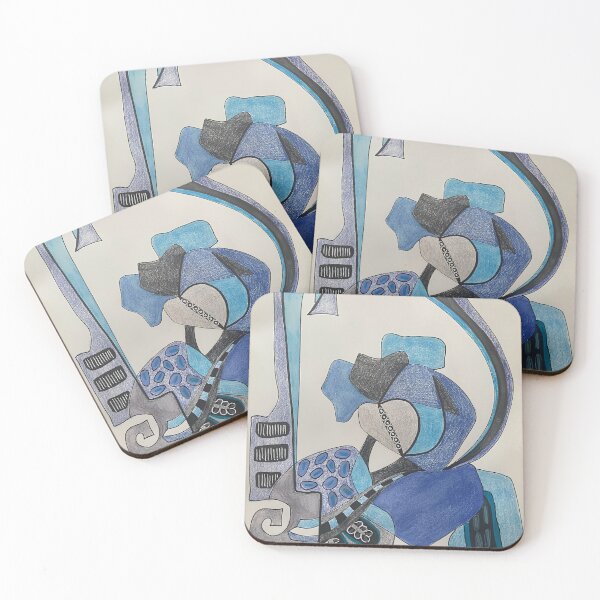 Item preview, Blue Biomorphic Structure designed and sold by ZEYVIL.
