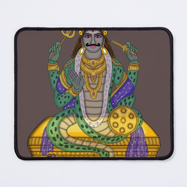 Item preview, Lord Rahu in Indian Astrology Digital Artwork | Sacred Hindu Illustration designed and sold by Harshit_Digital_Arts.