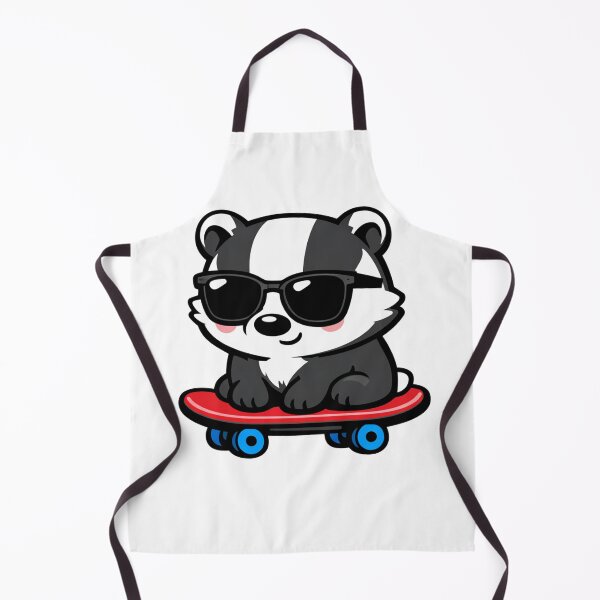 Item preview, Cool Badger on Skateboard Cute Animal with Sunglasses designed and sold by Owcomm.