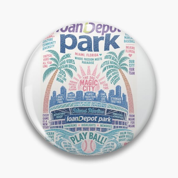 Item preview, LoanDepot Park Miami Marlins Florida Baseball Paradise designed and sold by Aryabek.