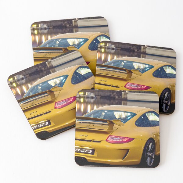 Item preview, Porsche 911 GT3 Amarillo Coche Deportivo Marina Reflection designed and sold by 1001T-Shirt.