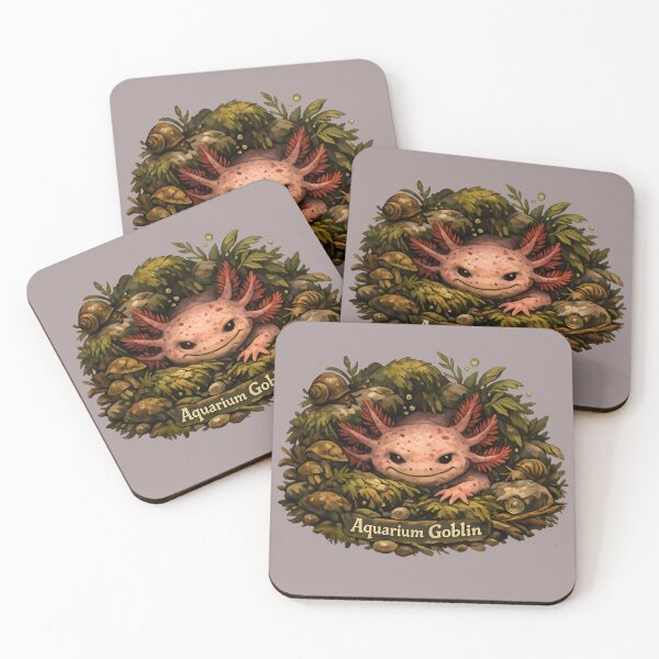 Item preview, Aquarium Goblin - Goblincore Aquatic Creature Design - Cozy Mossy Axolotl Art - Cottagecore Aquarium Aesthetic designed and sold by aquaterralife.