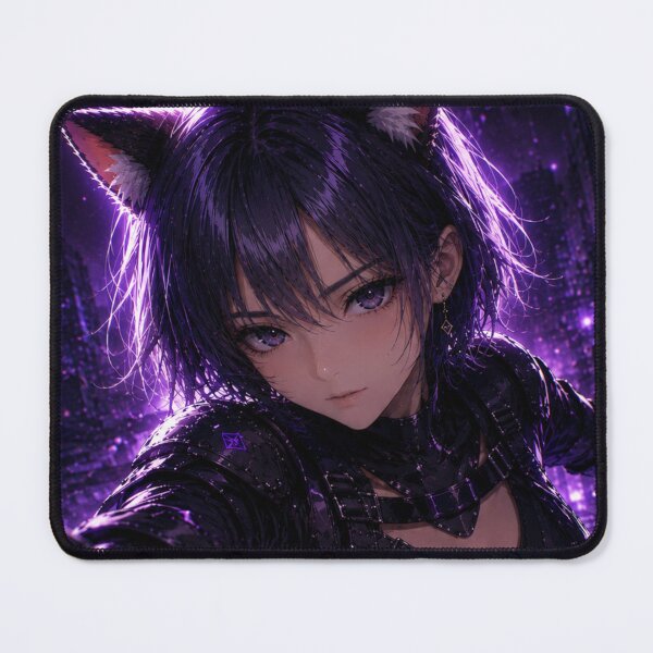 Item preview, REI – Neon Strike Catgirl | Cyberpunk Anime Warrior designed and sold by RinaWorksJP.