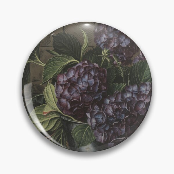 Item preview, Dark Cottagecore Hydrangeas Fine Art Print - Moody Vintage Floral Painting designed and sold by Tamas Das.