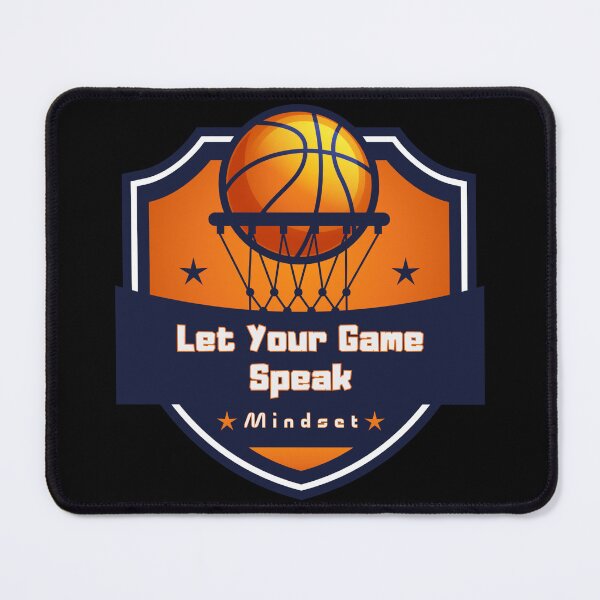 Item preview, Let Your Game Speak – Basketball Mindset Motivation Badge Design designed and sold by made4noise.
