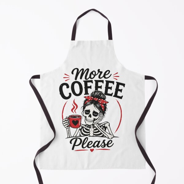 Item preview, More Coffee Please - Skeleton Design designed and sold by Coffee Lifestyle.