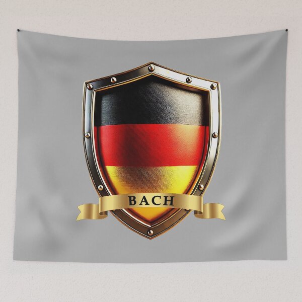 Aperçu de l'œuvre Écusson du patrimoine allemand de Bach créée et vendue par Highlandkings.