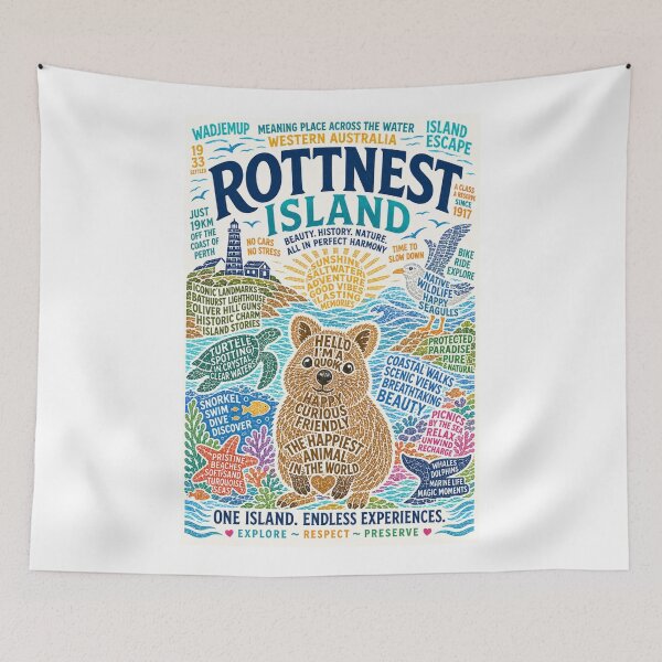 Item preview, Rottnest Island Wadjemup Western Australia Quokka Paradise designed and sold by Aryabek.