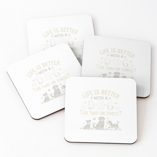 Item preview, Life Is Better With A Dog Or Two Or Three Multiple Dog Owner Pet Parent Animal Lover designed and sold by RetroMini2026.