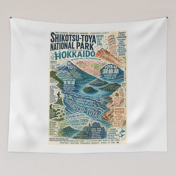 Item preview, Shikotsu-Toya National Park Hokkaido Volcanic Lake Wonderland designed and sold by Aryabek.