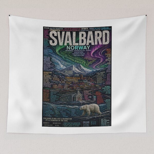 Item preview, Svalbard Norway Arctic Frontier Northern Lights Wilderness designed and sold by Aryabek.