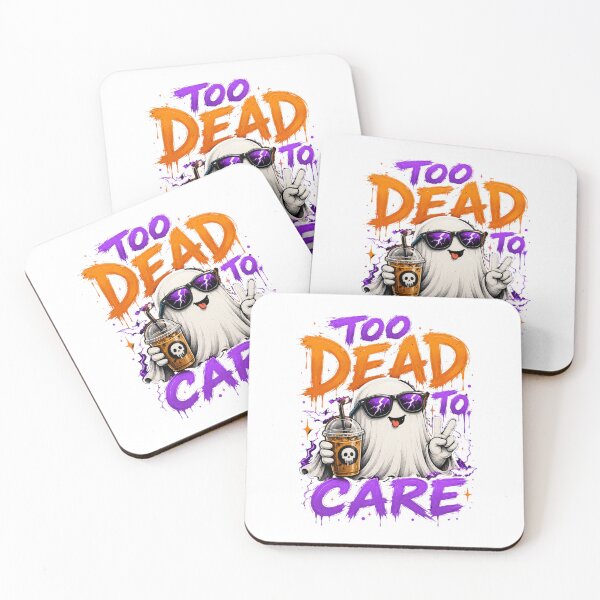 Item preview, Too Dead To Care Funny Ghost Halloween. designed and sold by HorrorInkStudio.