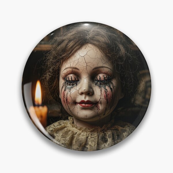 Item preview, Melting Porcelain Doll Face | Gothic Haunted Toy Horror Aesthetic designed and sold by DmaarGroup.