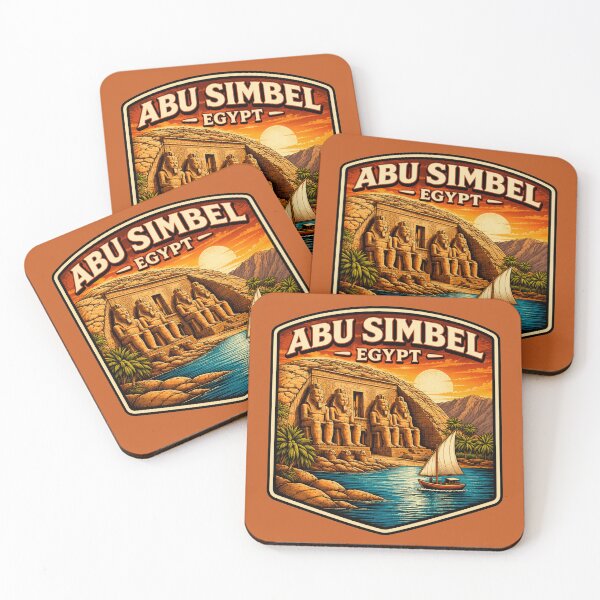Item preview, Abu Simbel, Egypt - Ramses II & Lake Nasser designed and sold by Myra365Art.