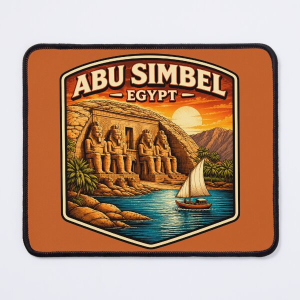 Item preview, Abu Simbel, Egypt - Ramses II & Lake Nasser designed and sold by Myra365Art.