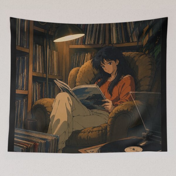 Item preview, The Vinyl Hideaway - 90s Anime Aesthetic Art designed and sold by bapupa.