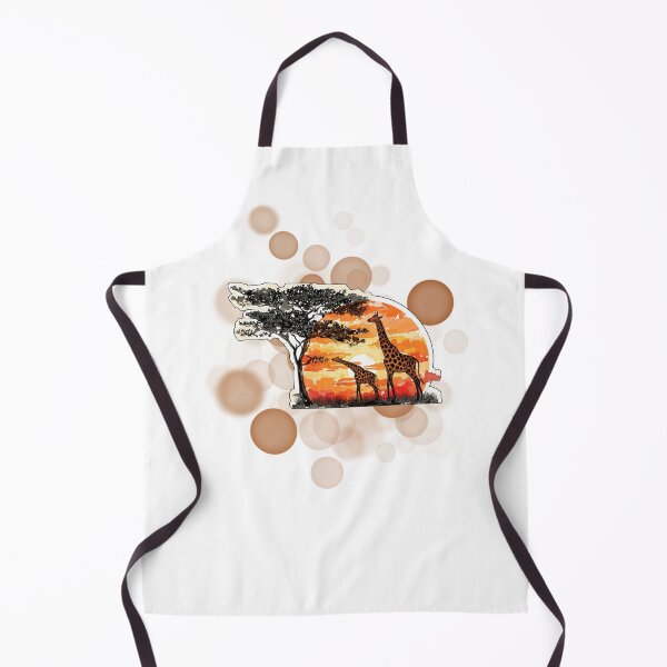 Item preview, African Sunset Landscape with Giraffes Safari Nature Design designed and sold by iamKRUK.