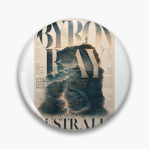 Item preview, Byron Bay Australia Cape Byron Lighthouse and Surf Culture Coastline designed and sold by Aryabek.