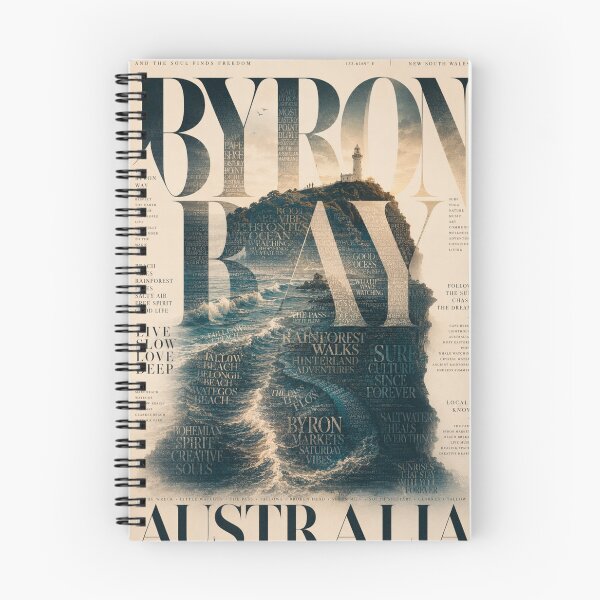 Item preview, Byron Bay Australia Cape Byron Lighthouse and Surf Culture Coastline designed and sold by Aryabek.