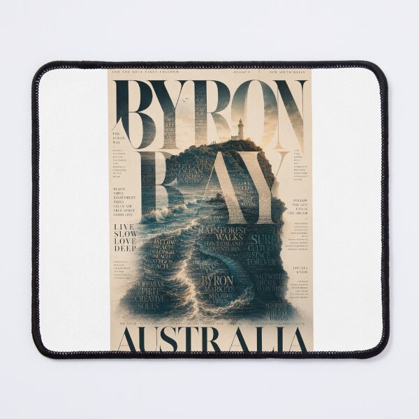 Item preview, Byron Bay Australia Cape Byron Lighthouse and Surf Culture Coastline designed and sold by Aryabek.