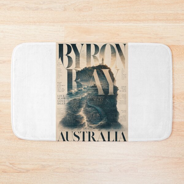 Item preview, Byron Bay Australia Cape Byron Lighthouse and Surf Culture Coastline designed and sold by Aryabek.