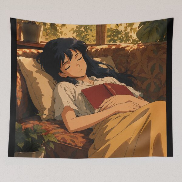 Item preview, Golden Hour Nap - Anime Nostalgia Art designed and sold by bapupa.