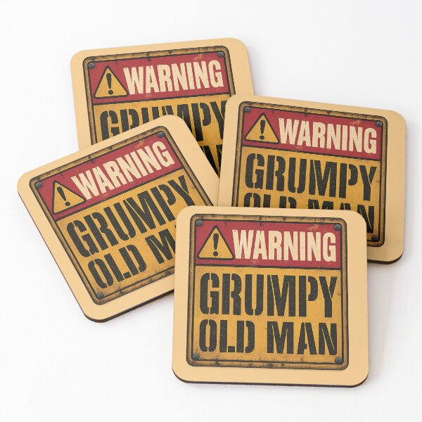 Item preview, Warning Grumpy Old Man Vintage Sign designed and sold by Scorpion Creative.