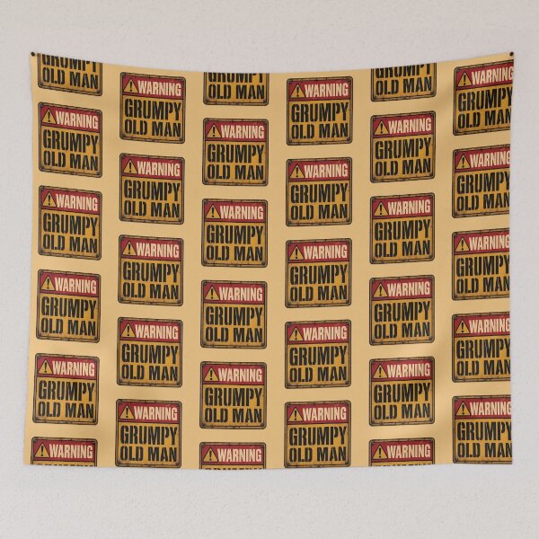 Item preview, Warning Grumpy Old Man Vintage Sign designed and sold by Scorpion Creative.