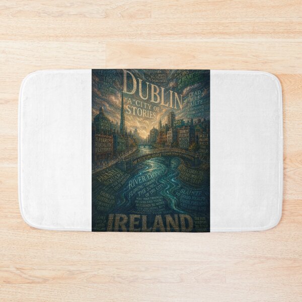 Item preview, Dublin Ireland River Liffey and Temple Bar City of Stories designed and sold by Aryabek.